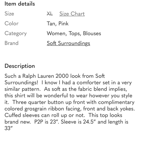 Soft Surroundings Floral Button-Down Shirt - Burgundy and Yellow - Picture 6 of 7